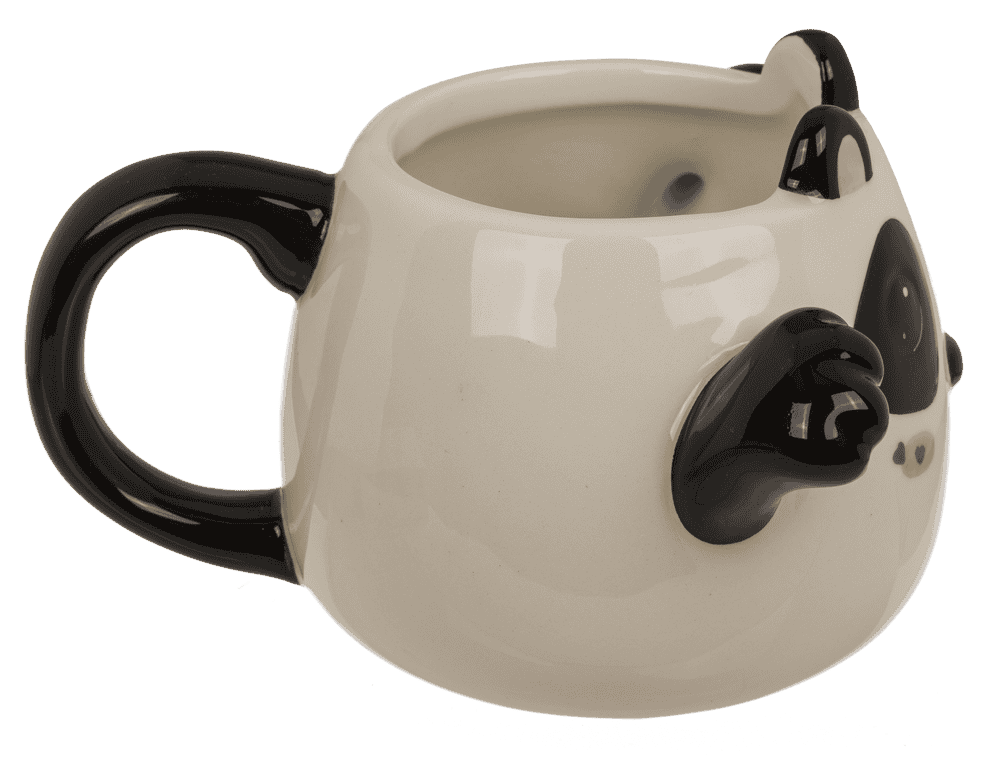 Mug, Huggy Mug, Panda, dolomite, 15 x 10 cm,
