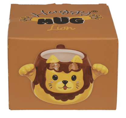 Mug, Huggy Mug, Lion, dolomite, 15 x 10 cm,