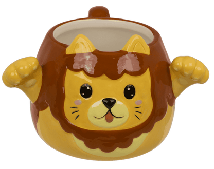 Mug, Huggy Mug, Lion, dolomite, 15 x 10 cm,