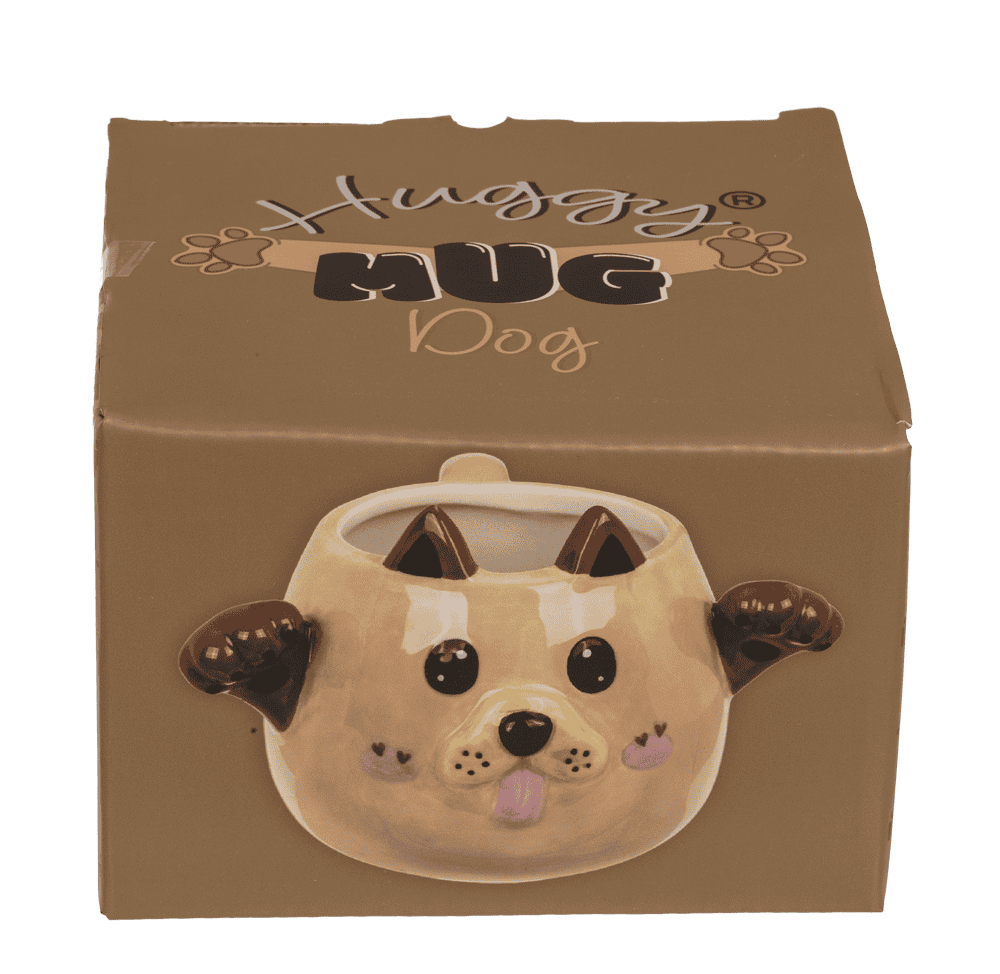 Mug, Huggy Mug, Dog, dolomite, 15 x 10 cm,