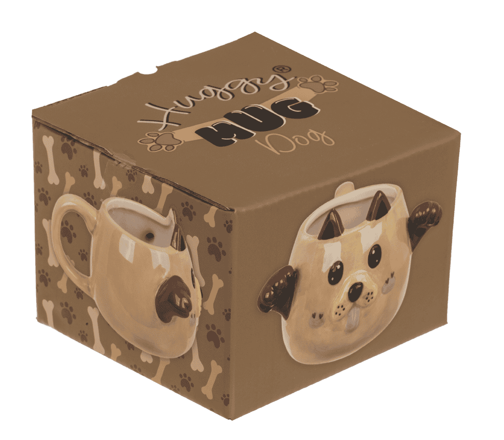 Mug, Huggy Mug, Dog, dolomite, 15 x 10 cm,