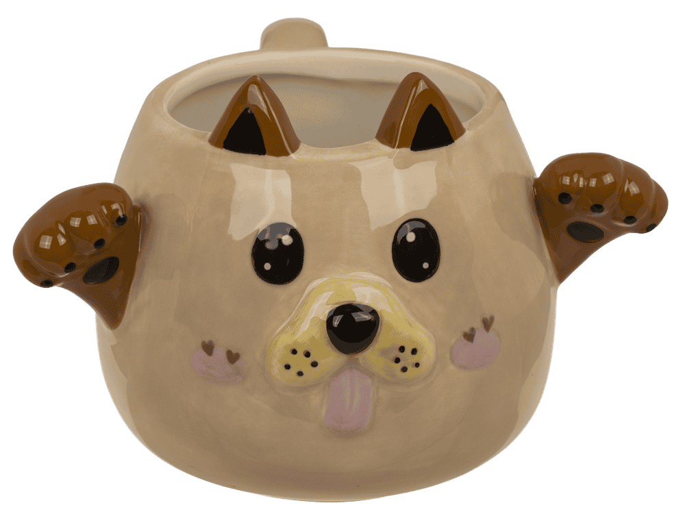 Mug, Huggy Mug, Dog, dolomite, 15 x 10 cm,