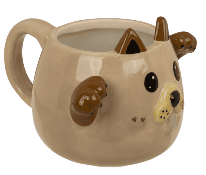 Mug, Huggy Mug, Dog, dolomite, 15 x 10 cm,