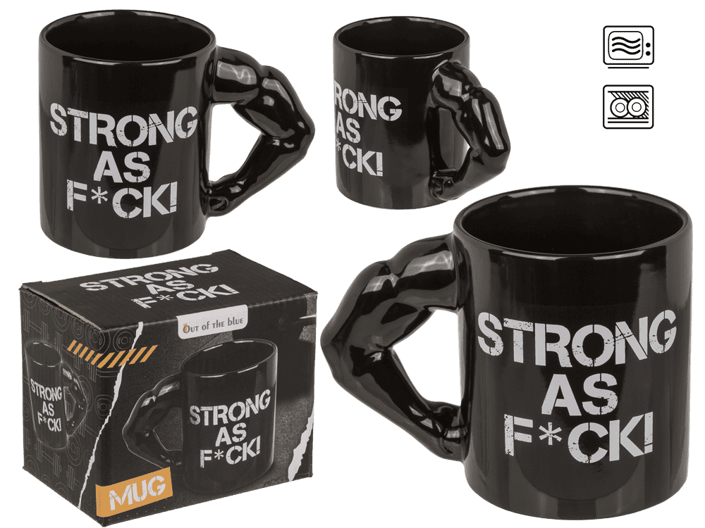 Mug, Strong as F*CK, stoneware,