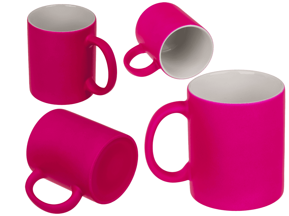 Mug, Neon Pink, made of stoneware, 9 x 8.5 cm,
