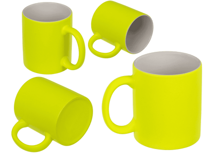Mug, Neon Yellow, made of stoneware, 9 x 8.5 cm,