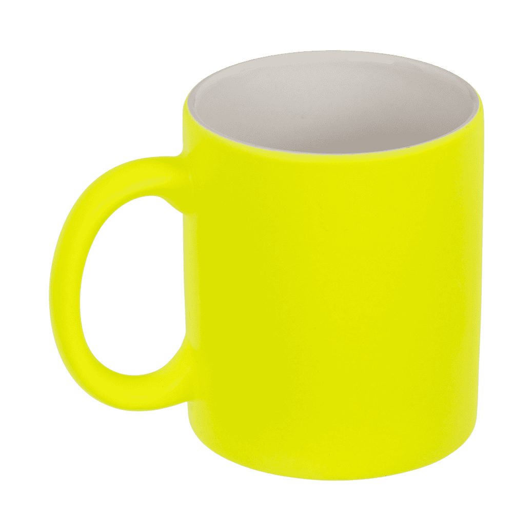 Mug, Neon Yellow, made of stoneware, 9 x 8.5 cm,