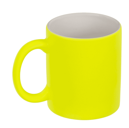 Mug, Neon Yellow, made of stoneware, 9 x 8.5 cm,