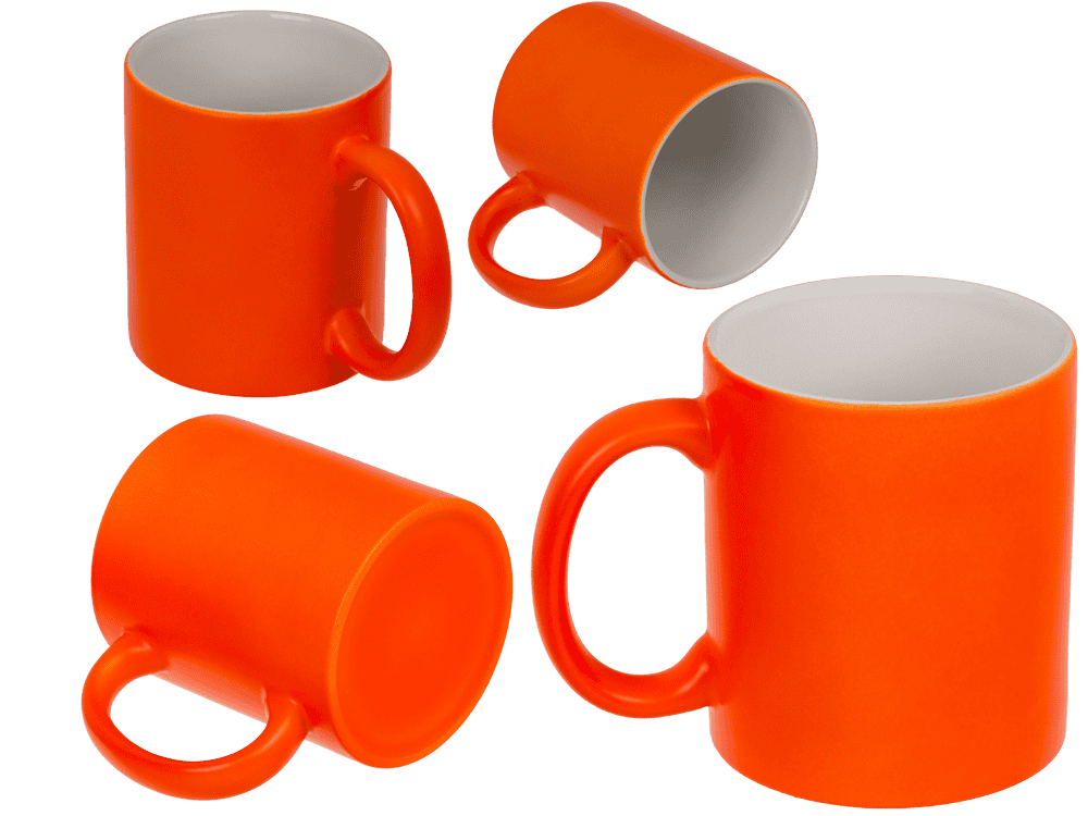Mug, Neon Orange, made of stoneware, 9 x 8.5 cm,