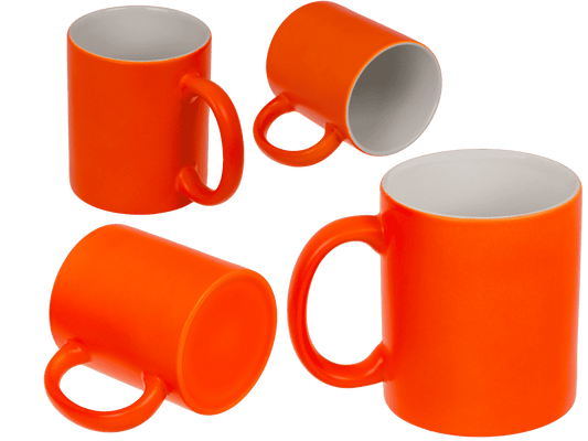 Mug, Neon Orange, made of stoneware, 9 x 8.5 cm,