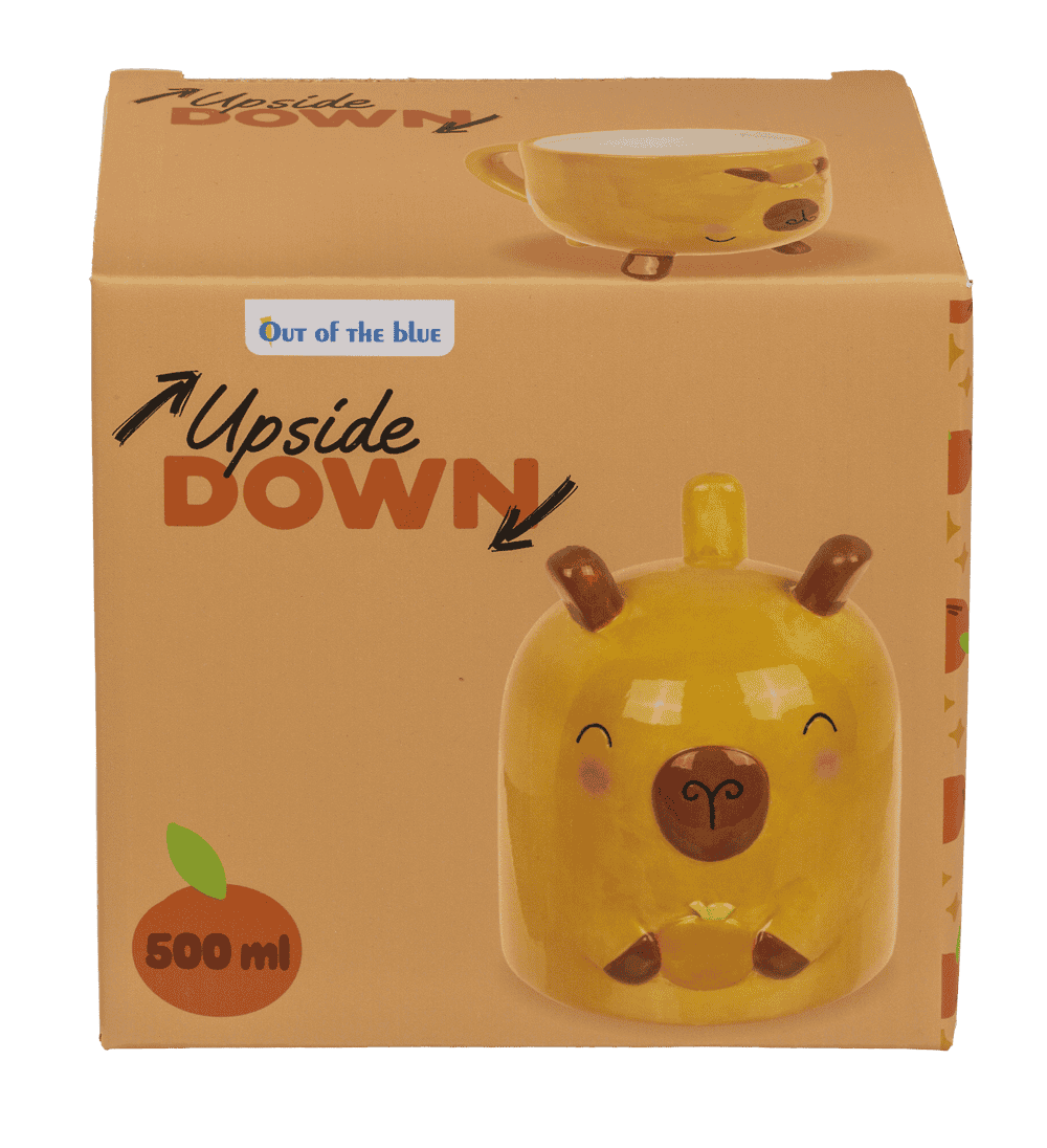 Mug, Capybara, upside down, 12 x 14 cm,