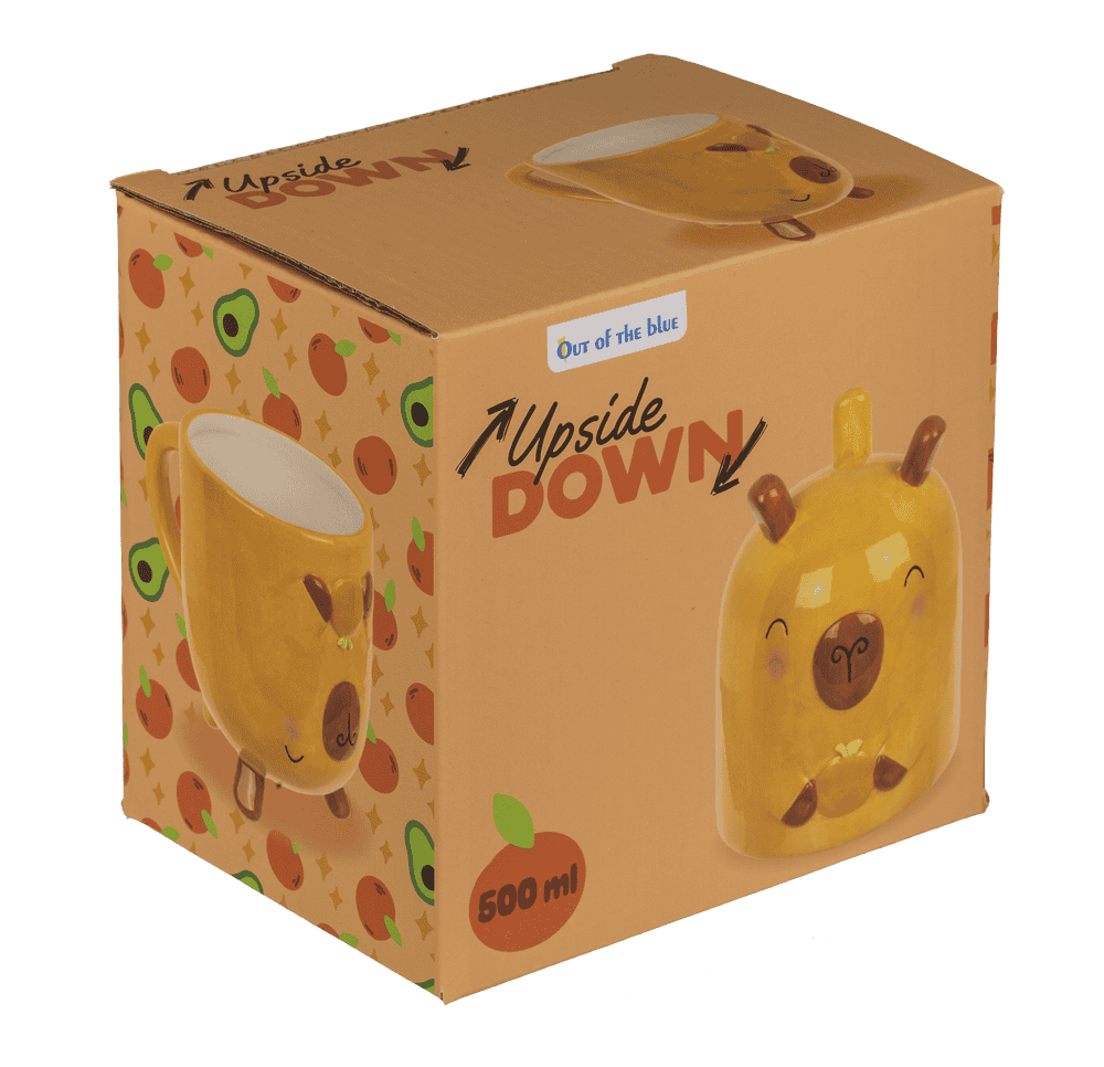Mug, Capybara, upside down, 12 x 14 cm,