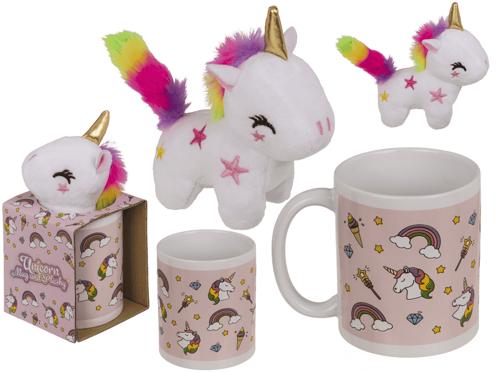 Gift Set, Unicorn, Mug and Plush Unicorn,