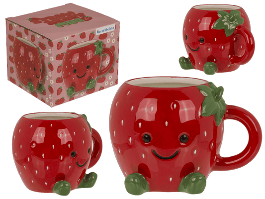 Mug, Kawaii Strawberry, Dolomite,