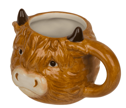 Highland Cow mug, dolomite, 14 x 10 x 9 cm,