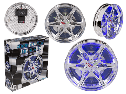 Rim clock with blue LED,