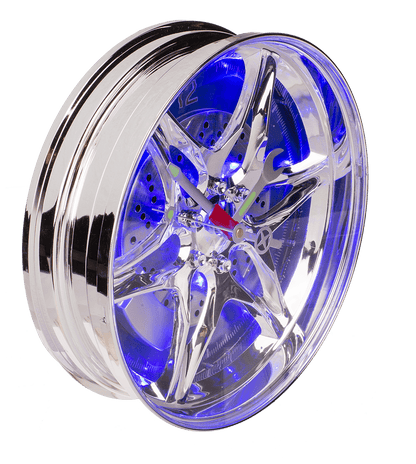 Rim clock with blue LED,