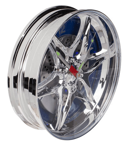 Rim clock with blue LED,
