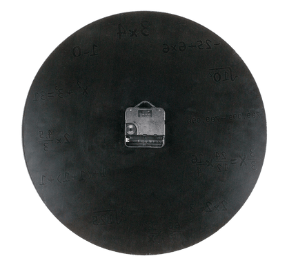 Black glass-Wall Clock, Mathematic,