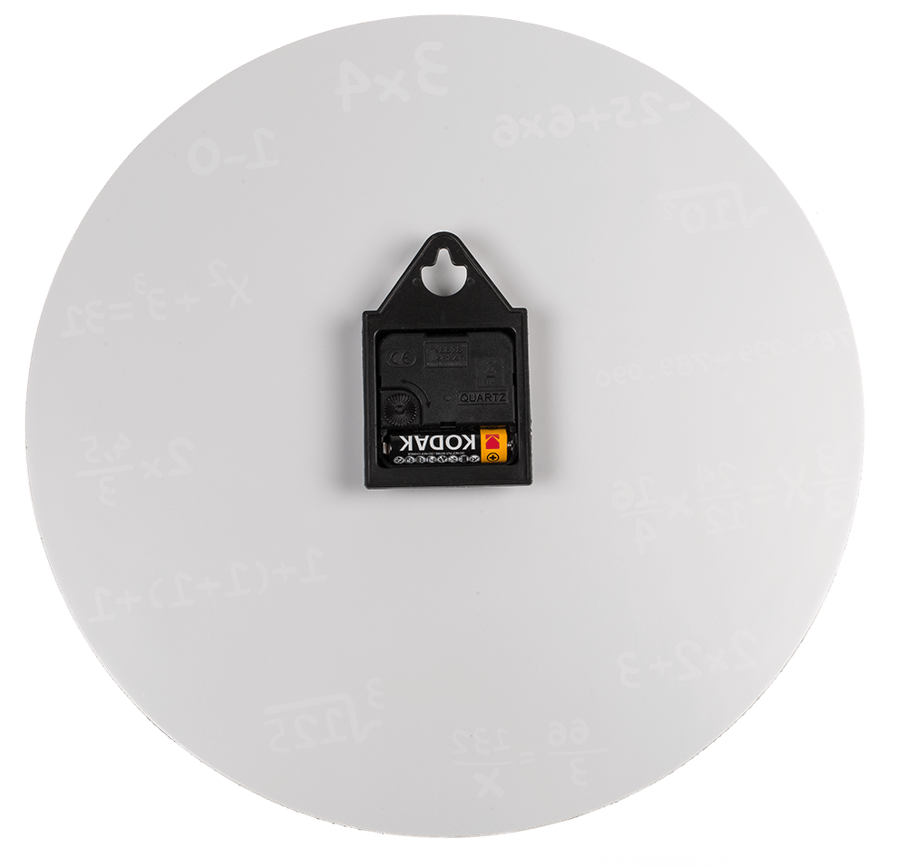 Black glass-Wall Clock, Mathematic,