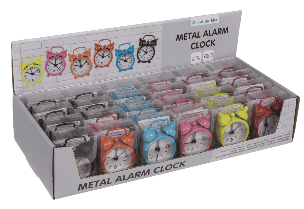 Metal alarm clock, Colours,
