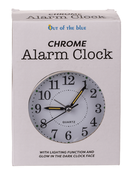 Metal Alarm Clock, Chrome,
