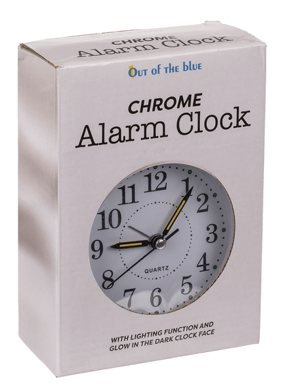 Metal Alarm Clock, Chrome,