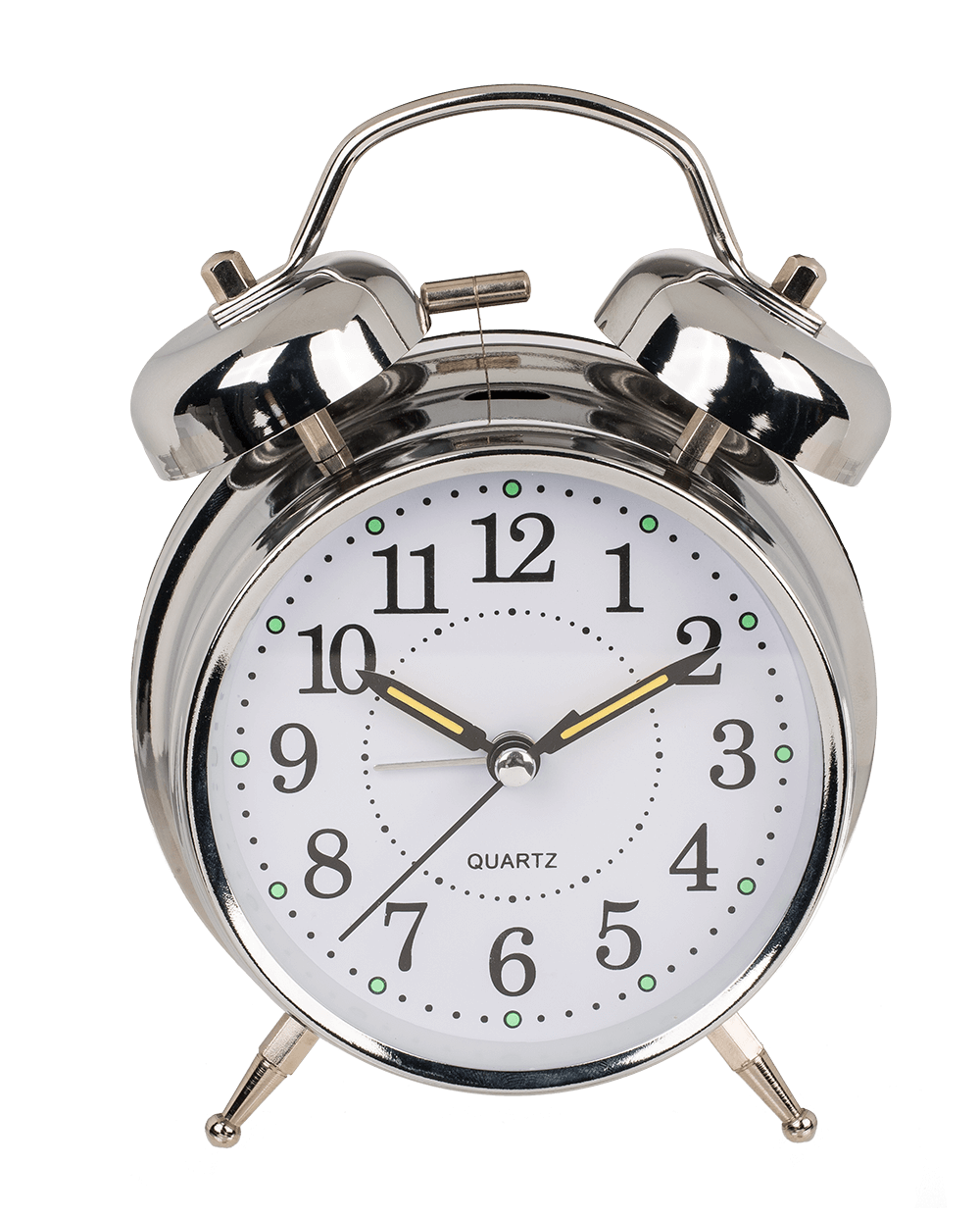 Metal Alarm Clock, Chrome,
