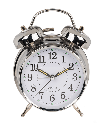 Metal Alarm Clock, Chrome,
