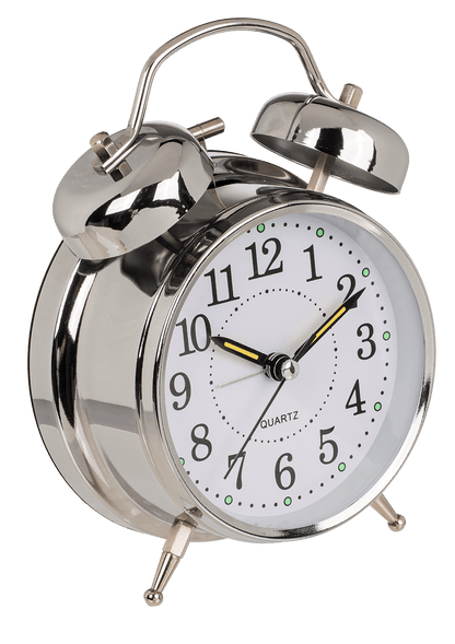 Metal Alarm Clock, Chrome,
