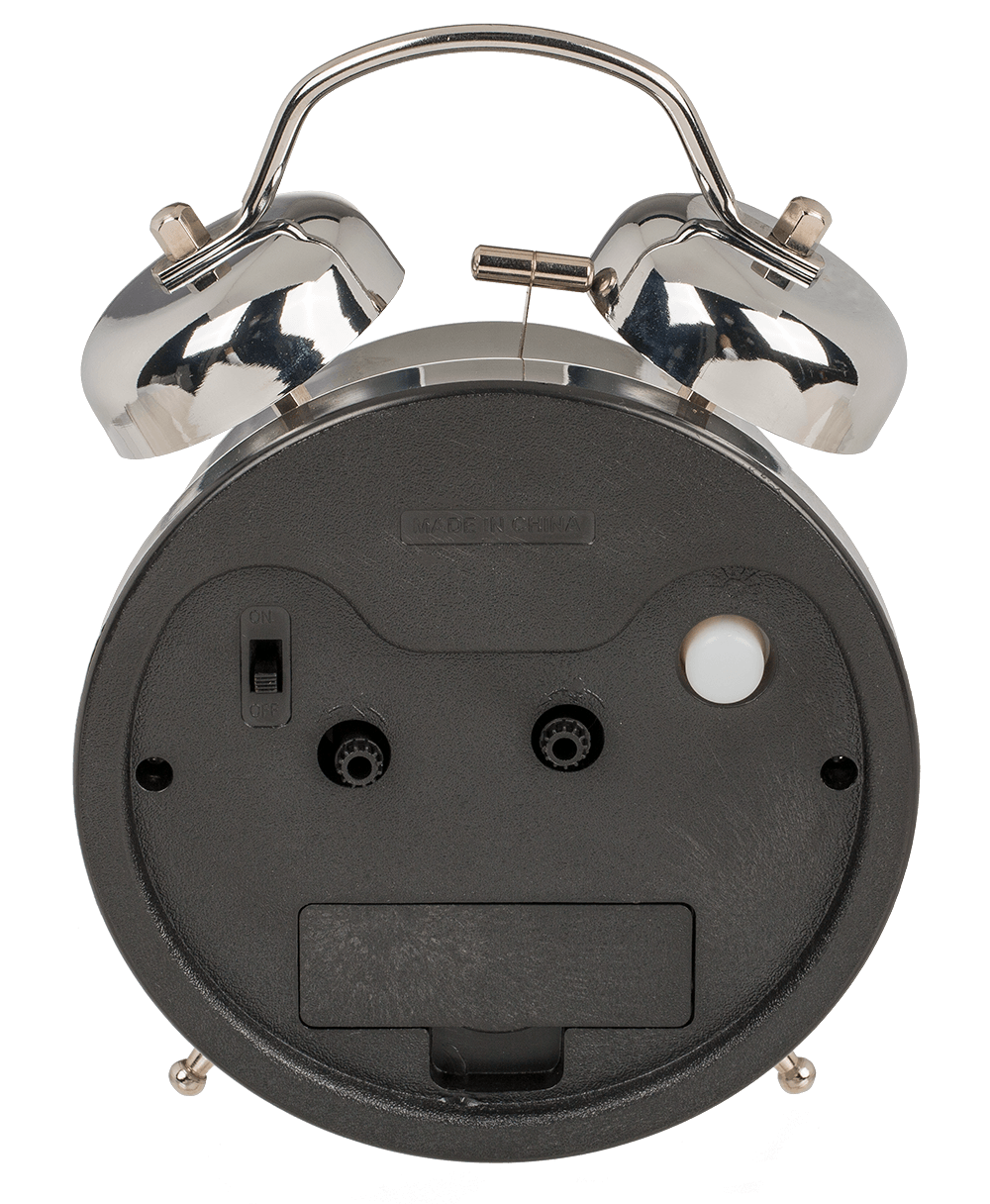 Metal Alarm Clock, Chrome,