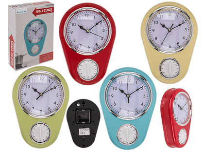 Wall clock, Kitchen with timer,