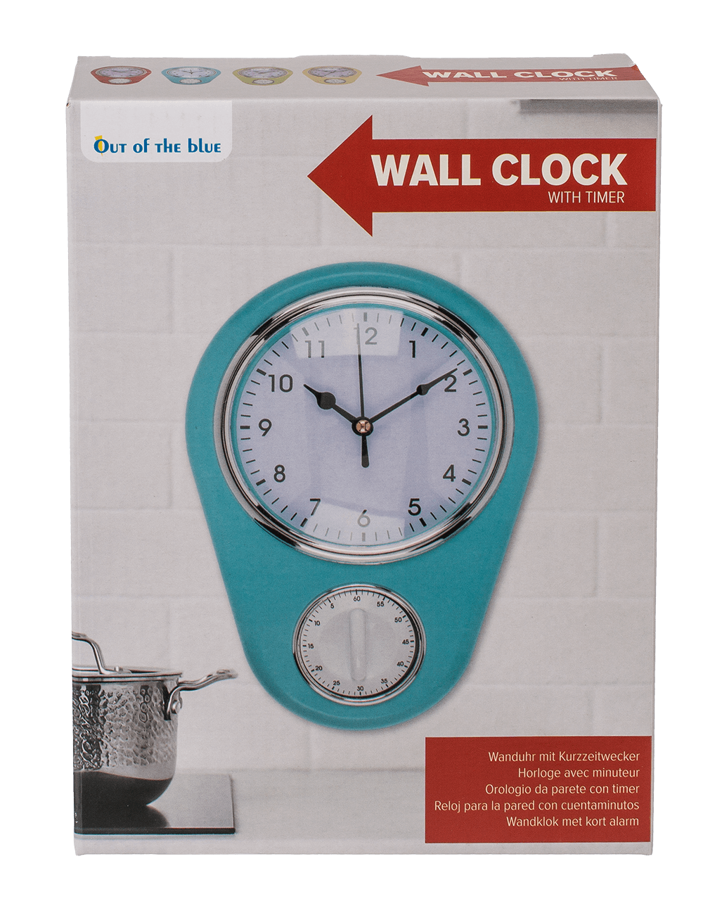 Wall clock, Kitchen with timer,