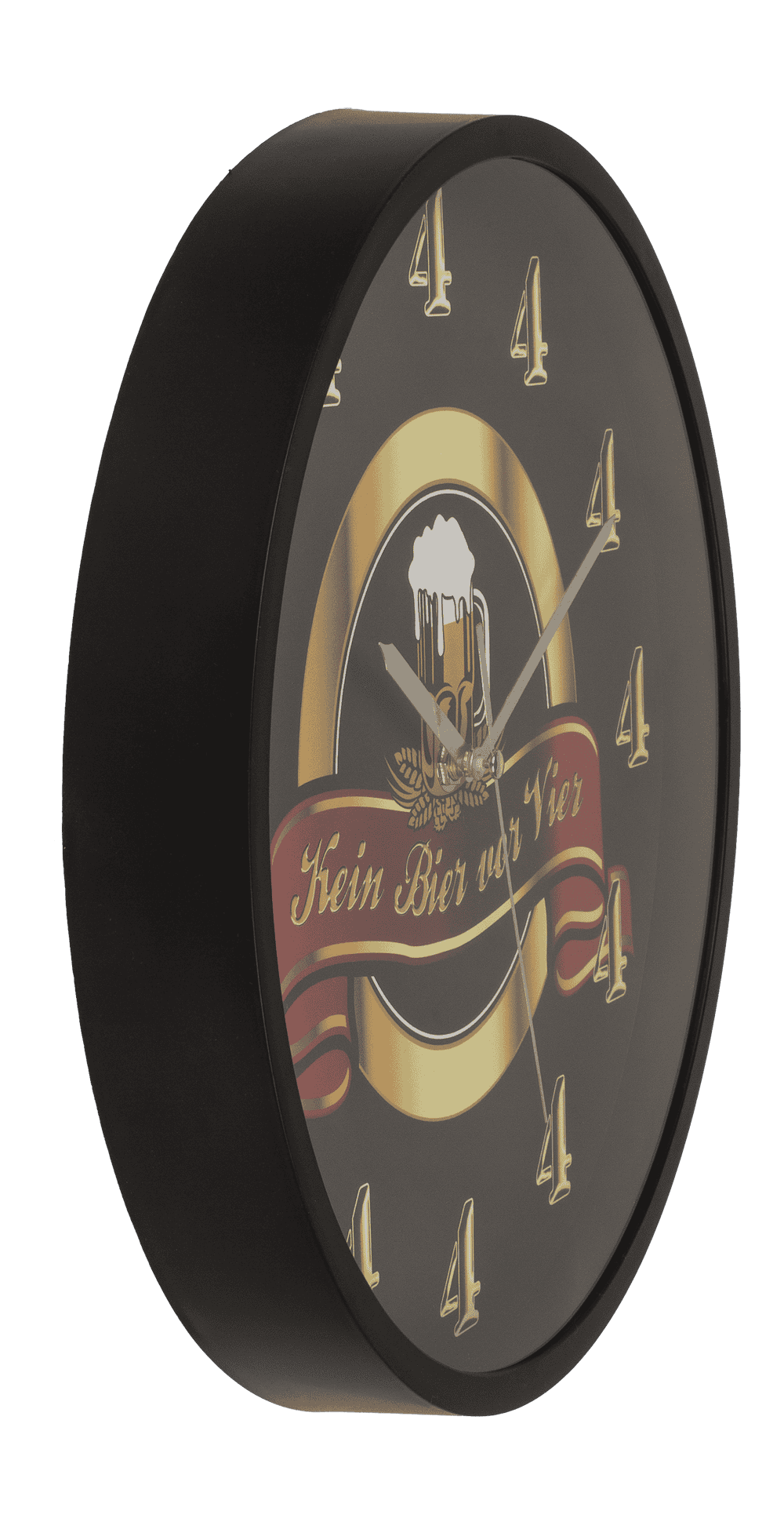 Wall clock with sound, Kein Bier vor 4,