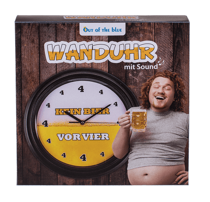 Wall clock with sound, Kein Bier vor 4,