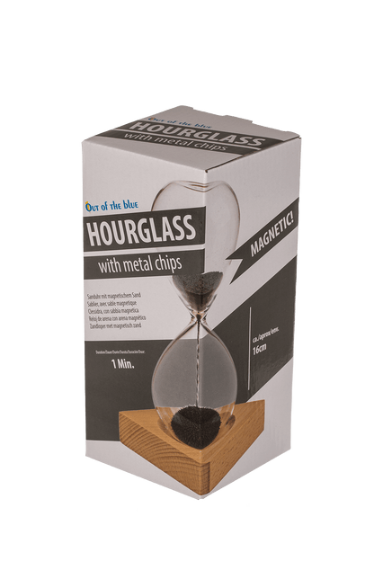 Sandglass, with magnetic sand,