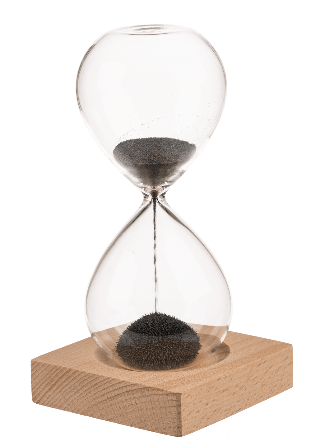Sandglass, with magnetic sand,