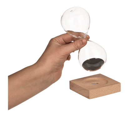 Sandglass, with magnetic sand,