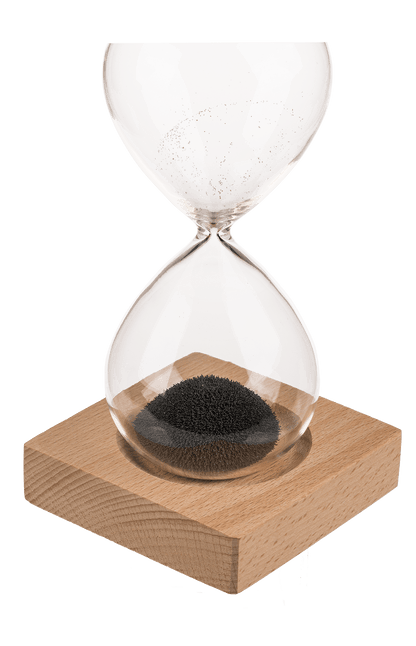 Sandglass, with magnetic sand,