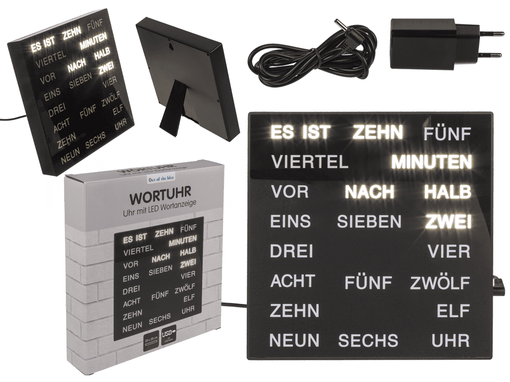 Clock with German words