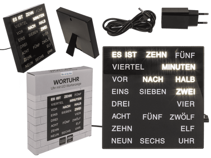 Clock with German words