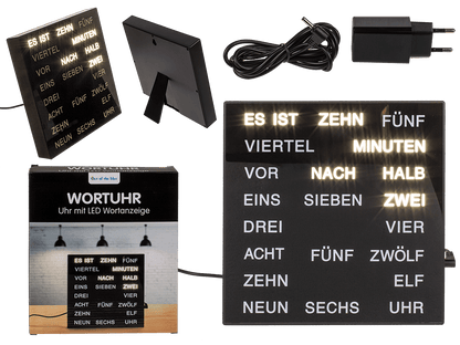 Clock with German words
