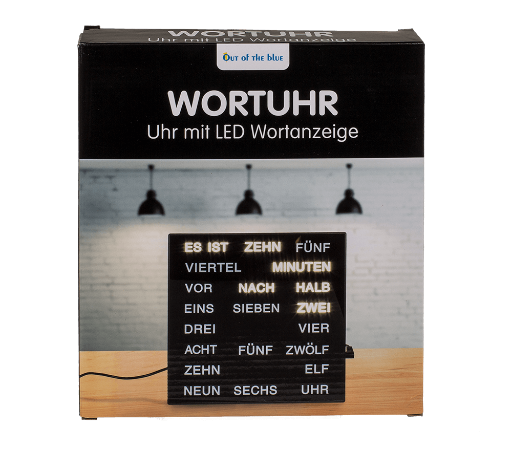 Clock with German words