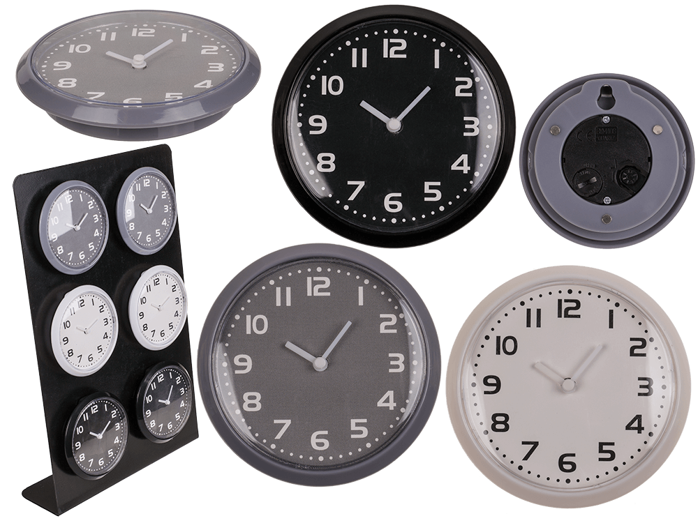 Clock with magnet, Pure Colours, ca. 8 cm