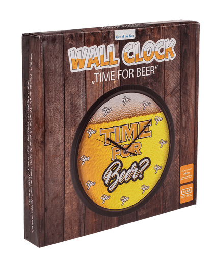 Wall clock, Time for Beer, D: ca. 29 cm,