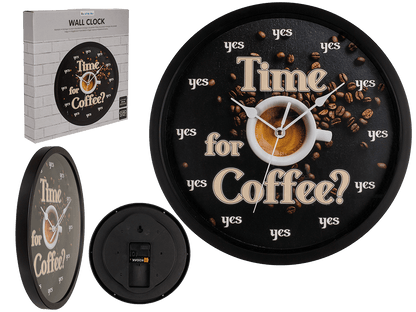 Wall clock, Time for Coffee, D: ca. 29 cm,