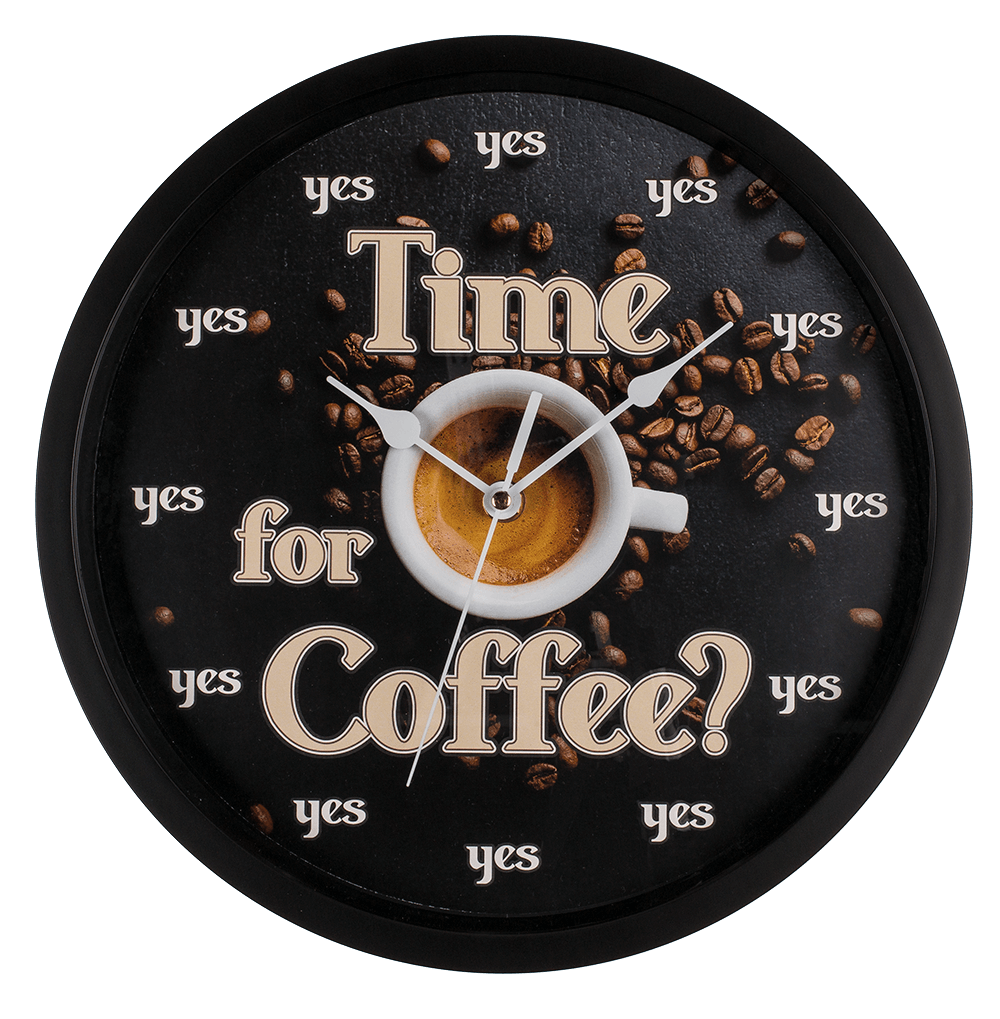 Wall clock, Time for Coffee, D: ca. 29 cm,