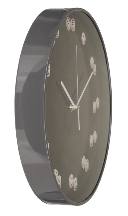 Wall clock, Dices, D: ca. 30,5 cm,