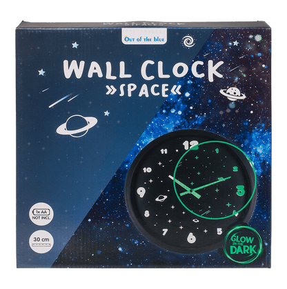 Wall clock, Space, glow in the dark,