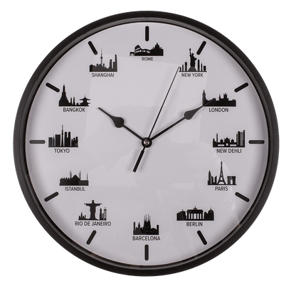 Wall clock, Skylines, 30 x 30 x 3,8 cm,